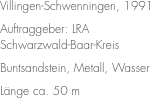 Villingen-Schwenningen, 1991  Auftraggeber: LRA  Schwarzwald-Ba